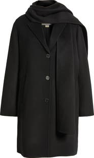 Michael Kors Wool Blend Coat with Removable Scarf