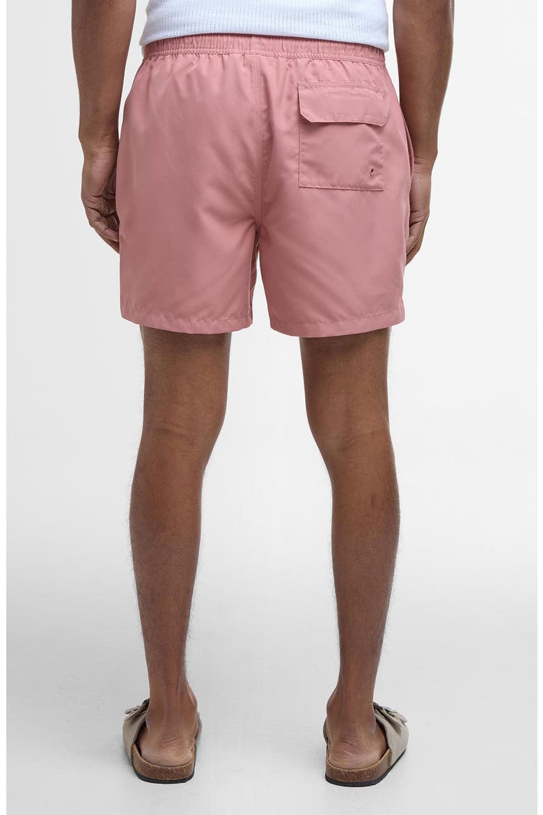 Staple Logo Swim Trunks, Alternate, color, PINK CLAY