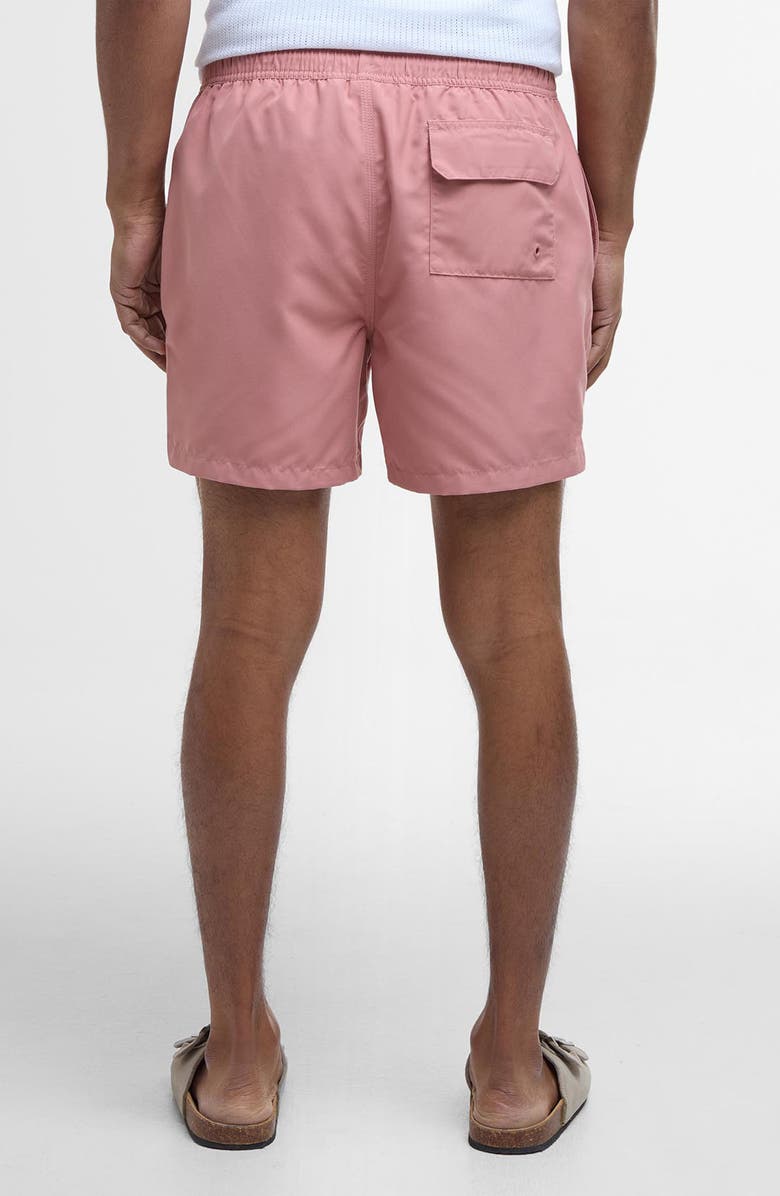Barbour Staple Logo Swim Trunks, Alternate, color, Pink Clay