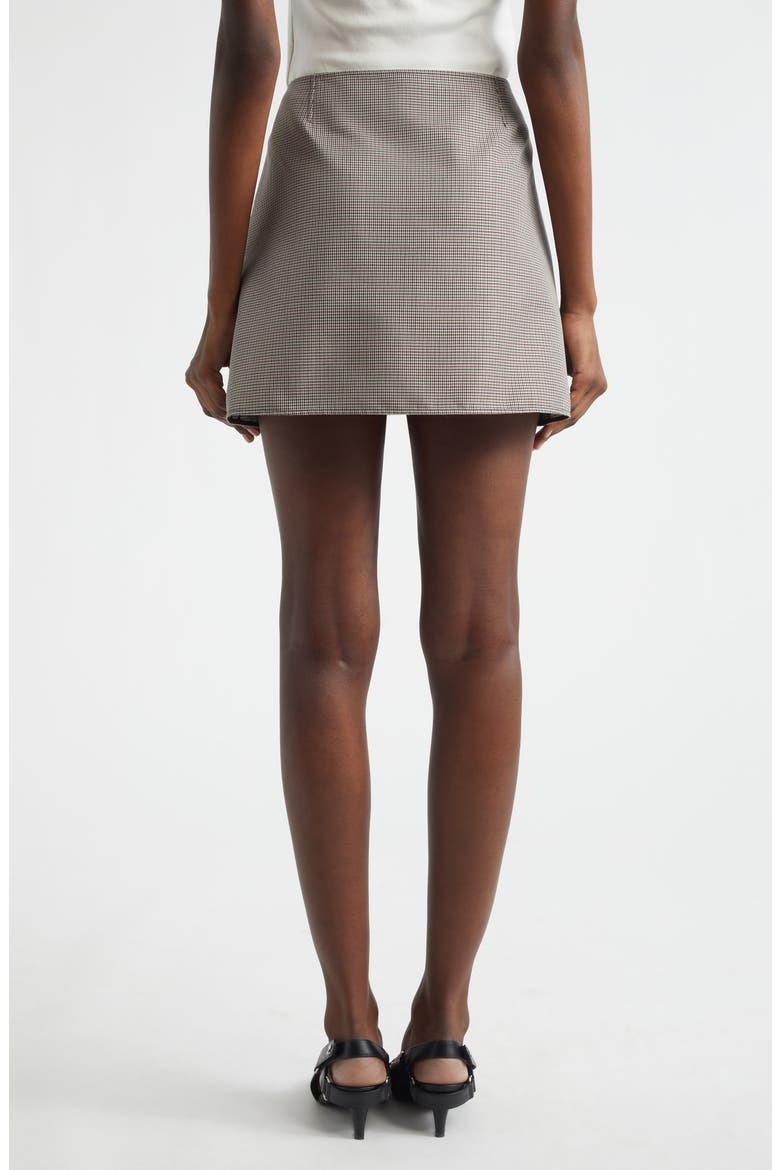 Wool Blend Houndstooth Miniskirt, Alternate, color, NATURAL / RED / BLACK