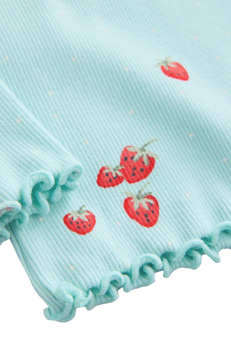 NEXT Kids' Strawberry Print Long Sleeve Cotton Blend Top, Alternate, color, Blue