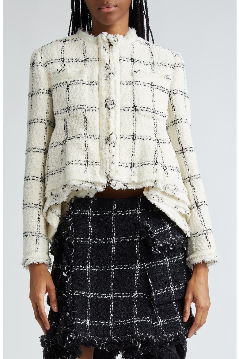 Tweed Jacket, Main, color, OFF WHITE
