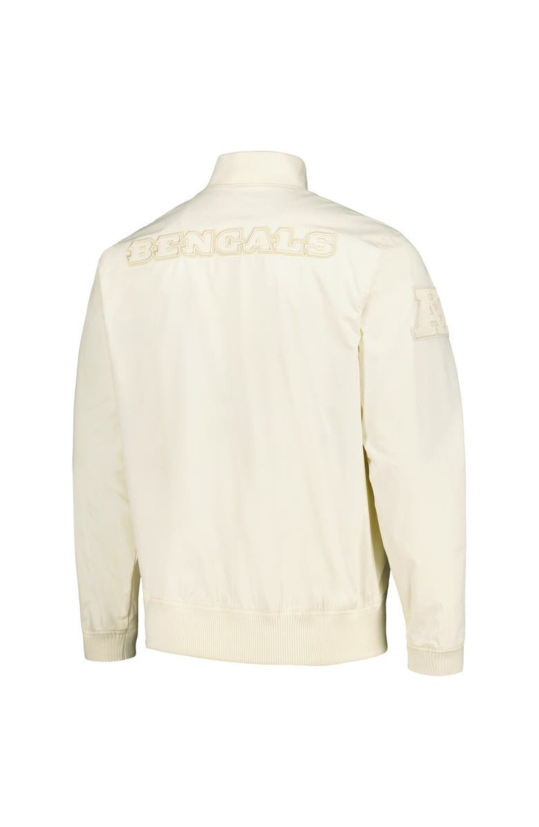 PRO STANDARD Men's Pro Standard Cream Cincinnati Bengals Neutral Full-Zip Jacket, Alternate, color, Cream