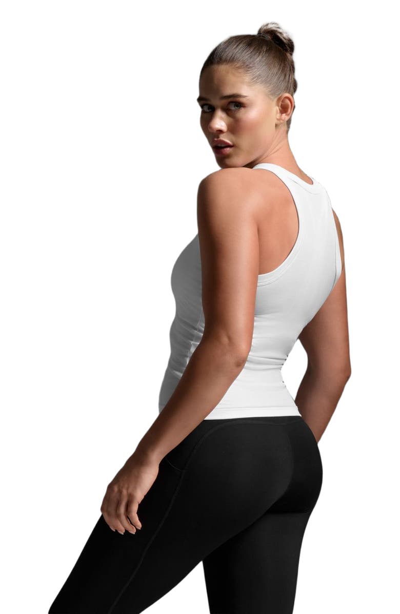 2XU Fluid Modal Rib Tank, Alternate, color, White/White