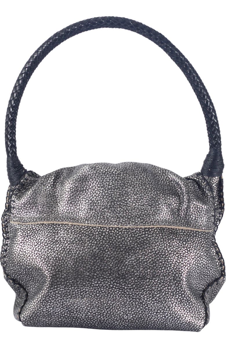 Carlos Falchi Shoulder Butterfly Top Grain Leather Bag, Alternate, color, Roman Chrome