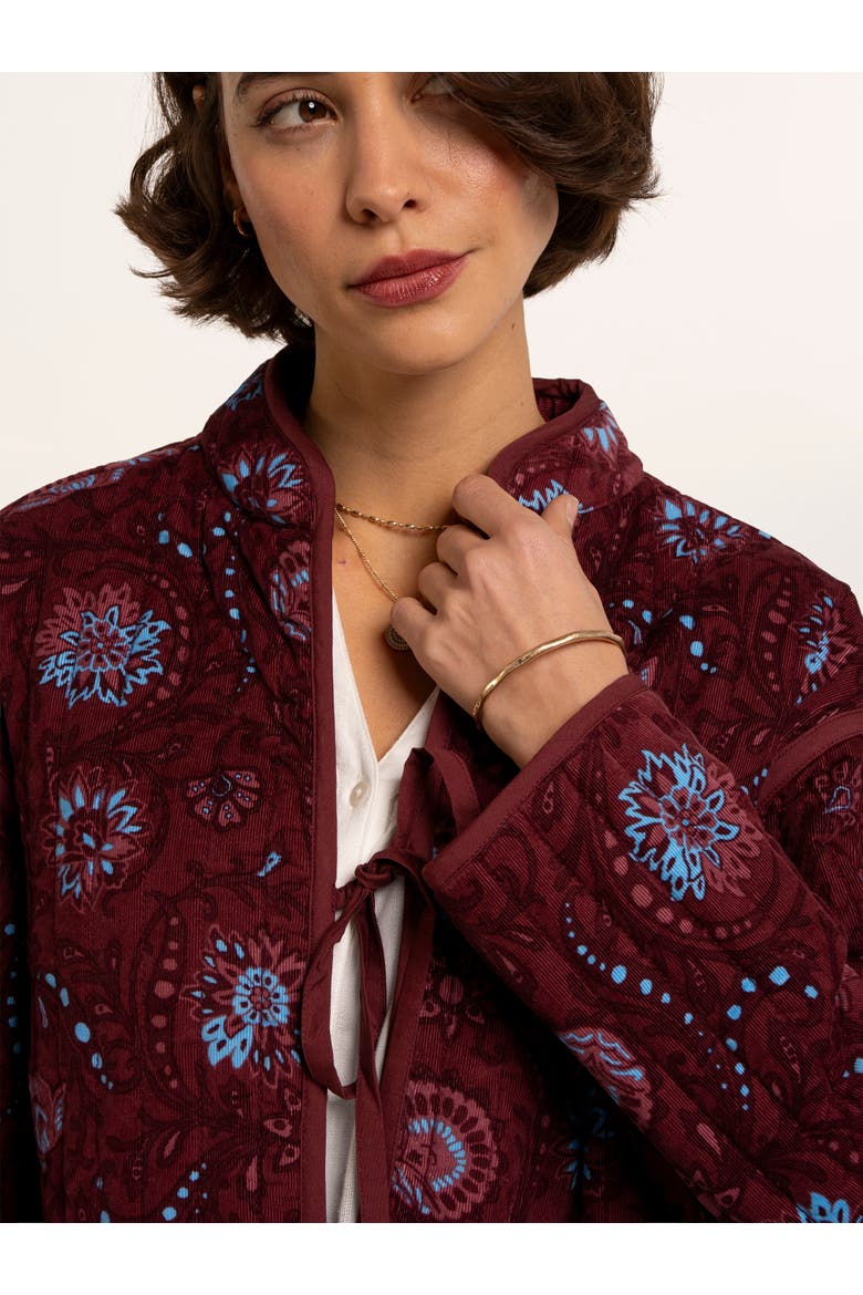 Plum Quilted Jacket, Alternate, color, Burgundy