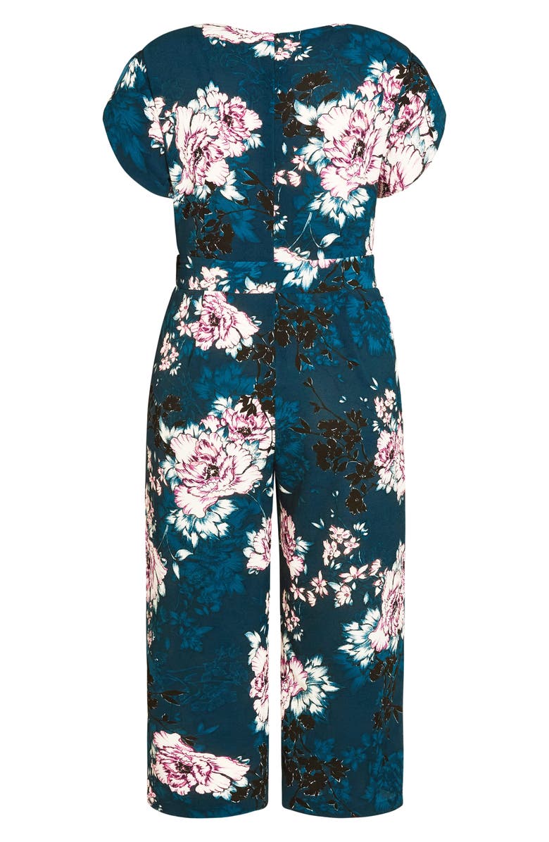 City Chic Blossom Floral Jumpsuit, Alternate, color, 