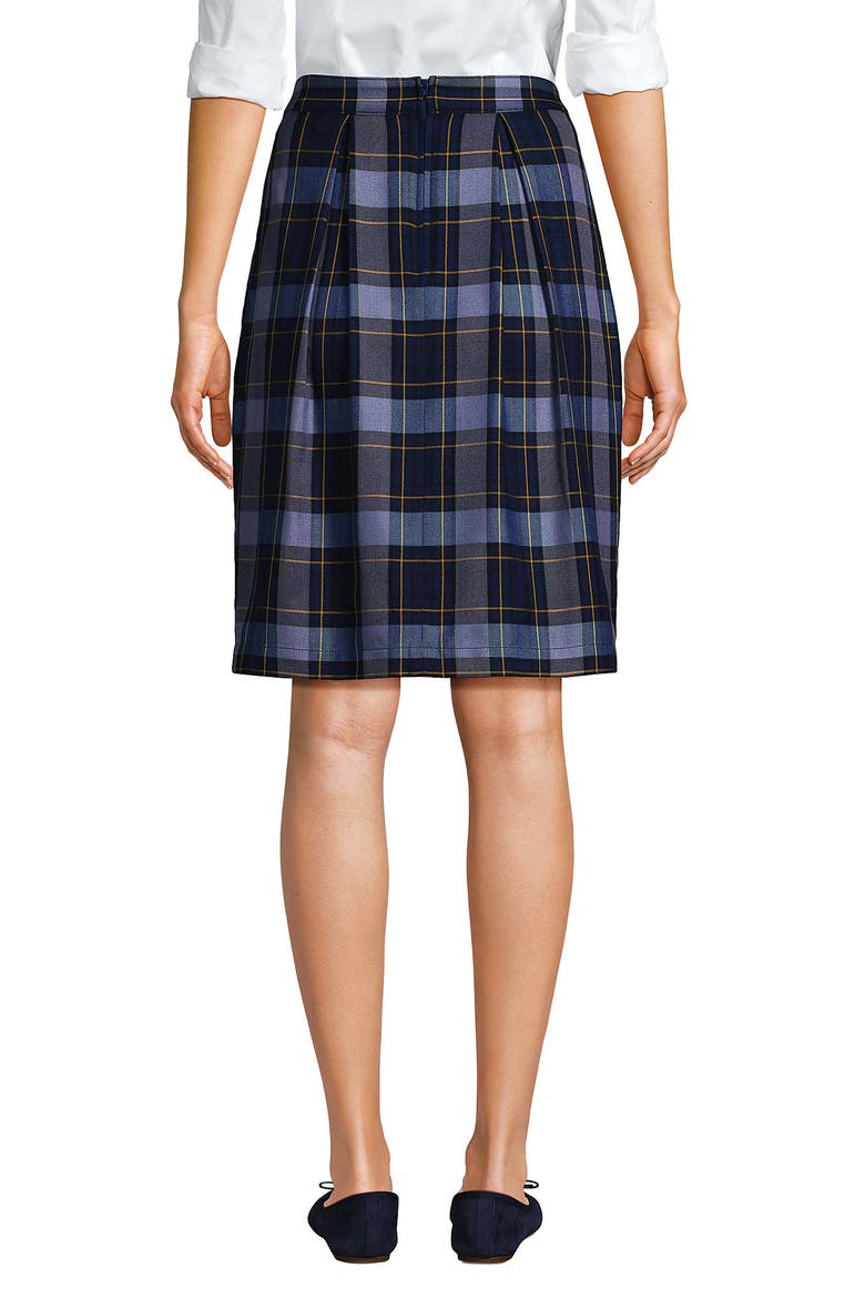 School Uniform  Plaid Skort Top of Knee, Alternate, color, Classic Navy Plaid