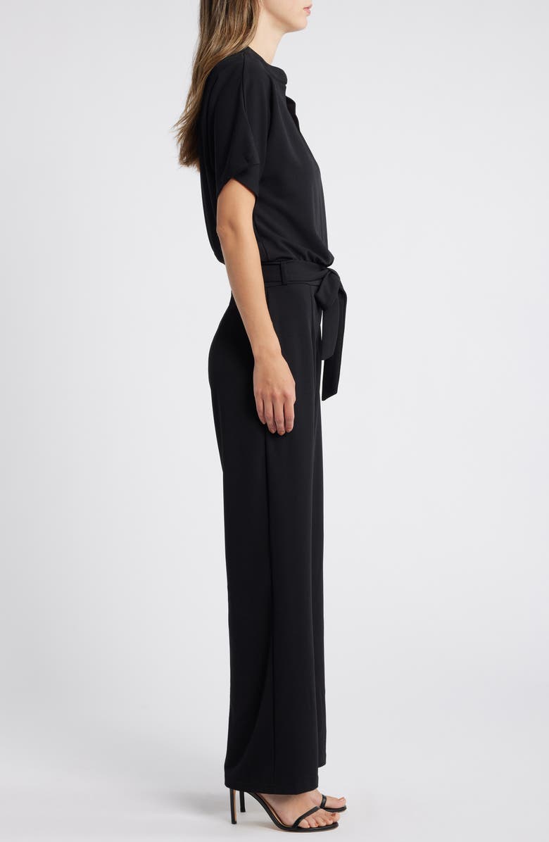 NIKKI LUND Toni Belted Jumpsuit, Alternate, color, Black