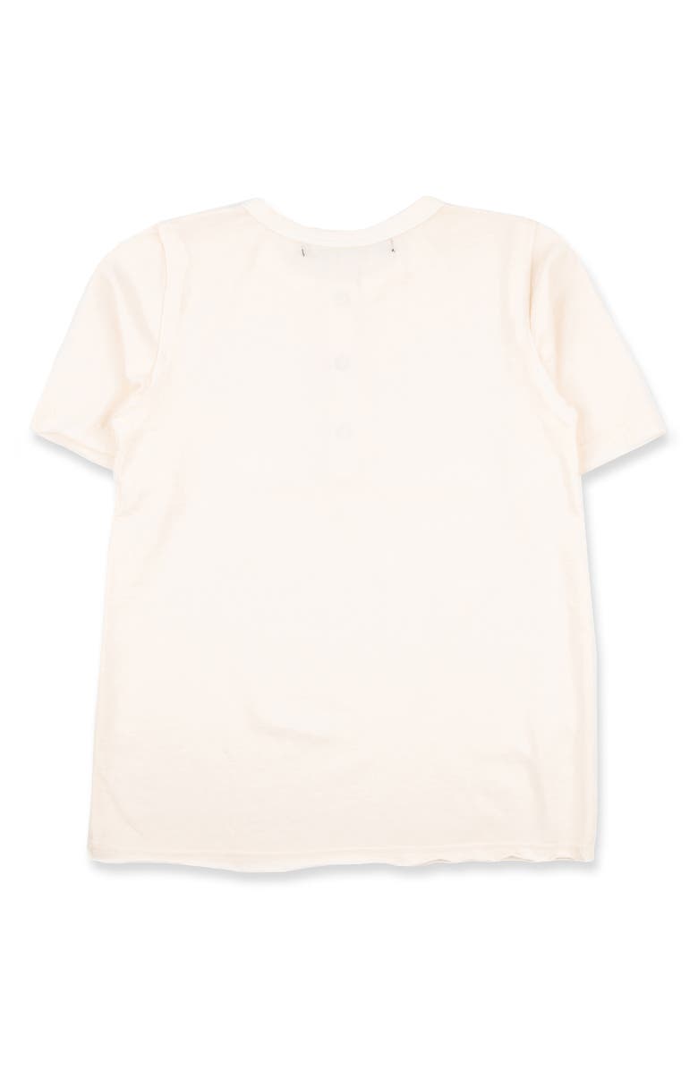 Miki Miette Kids' Pauli Short Sleeve Henley, Alternate, color, Cream