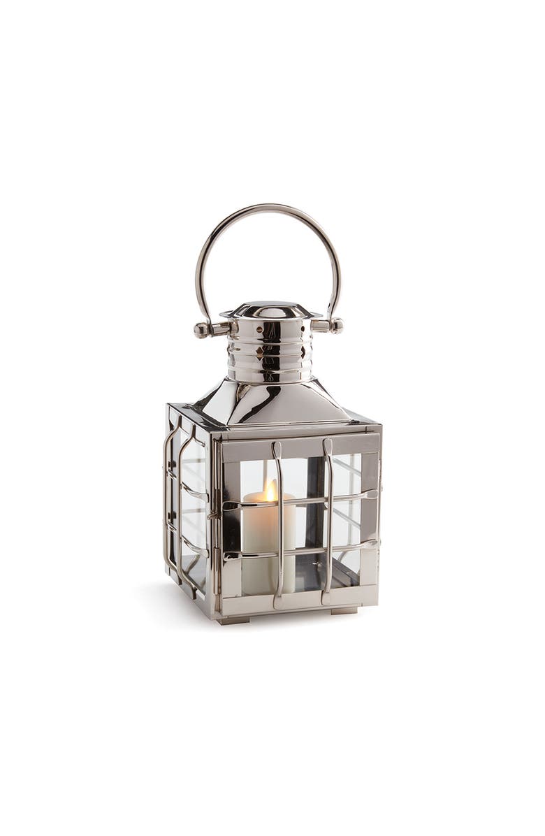 Napa Home & Garden Nantucket Outdoor Lantern 11", Main, color, Silver