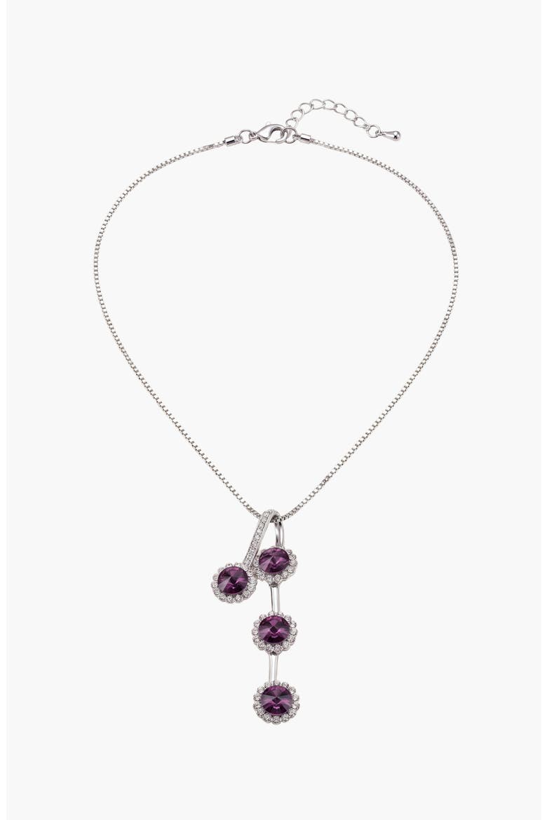 Sunflower Crystal Pendant Necklace, Main, color, Amethyst Purple