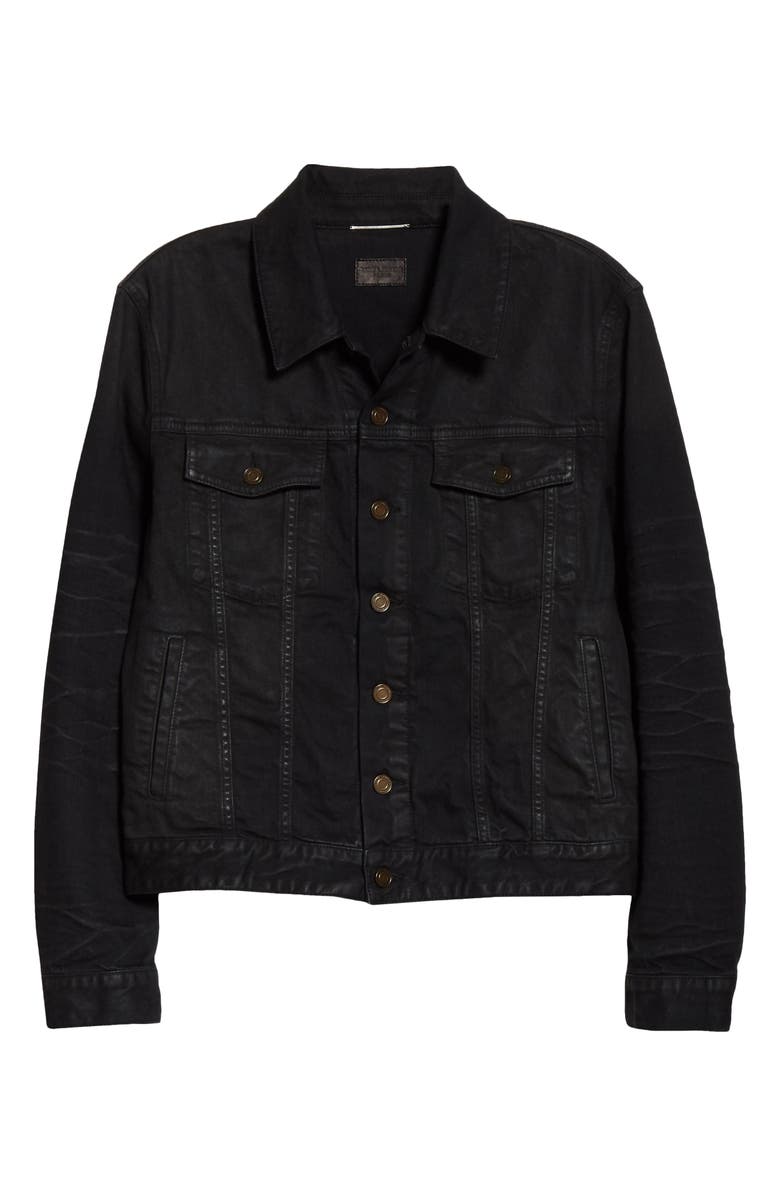 Saint Laurent Classic Denim Jacket, Alternate, color,