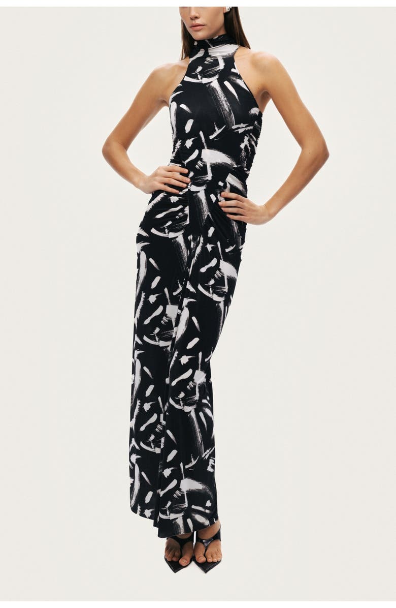 Nocturne Printed Halter Maxi Dress, Main, color, Multi-Colored