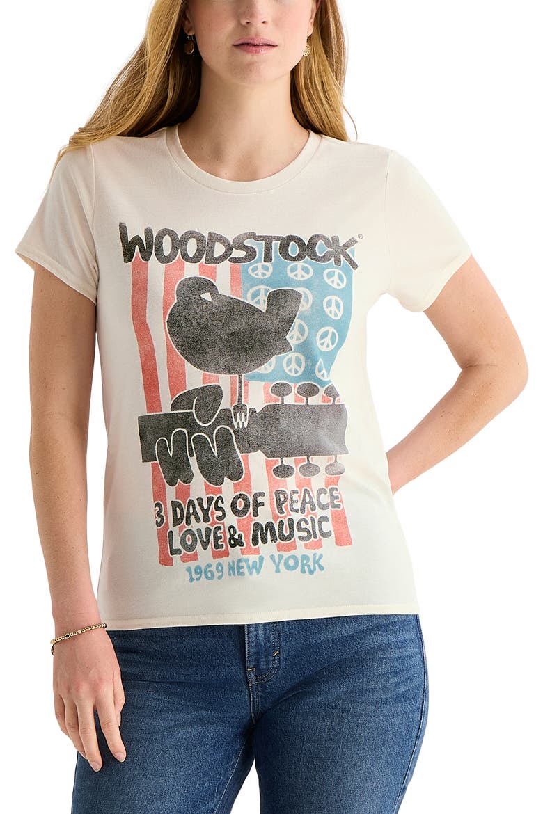 Woodstock Flag Graphic T-Shirt, Main, color, TOFU