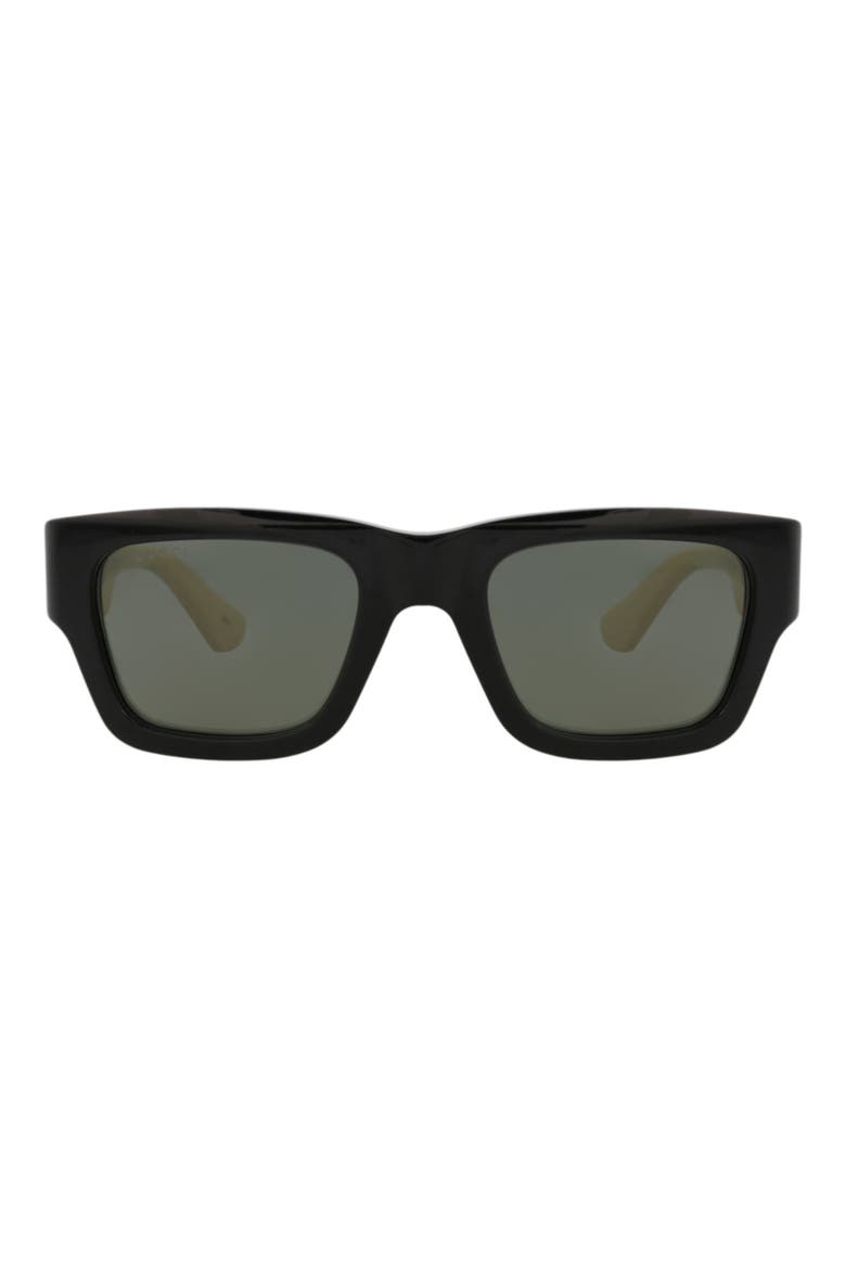 54mm Square Sunglasses, Main, color, BLACK IVORY GREY