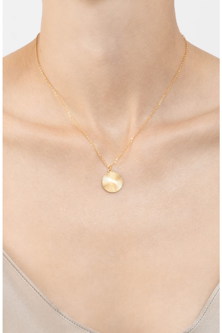 Set of 2 Chunky Paper Clip & Pendant Necklaces, Alternate, color, GOLD