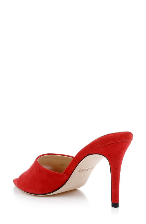 L Agence L'agence Lolita Pointed Toe Sandal In Red Suede