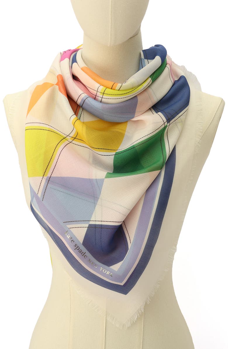 Kate Spade New York argyle square scarf, Alternate, color, 