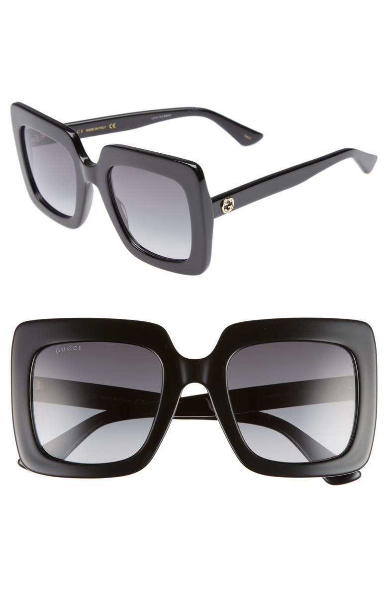 Gucci 53mm Square Sunglasses, Main, color, 