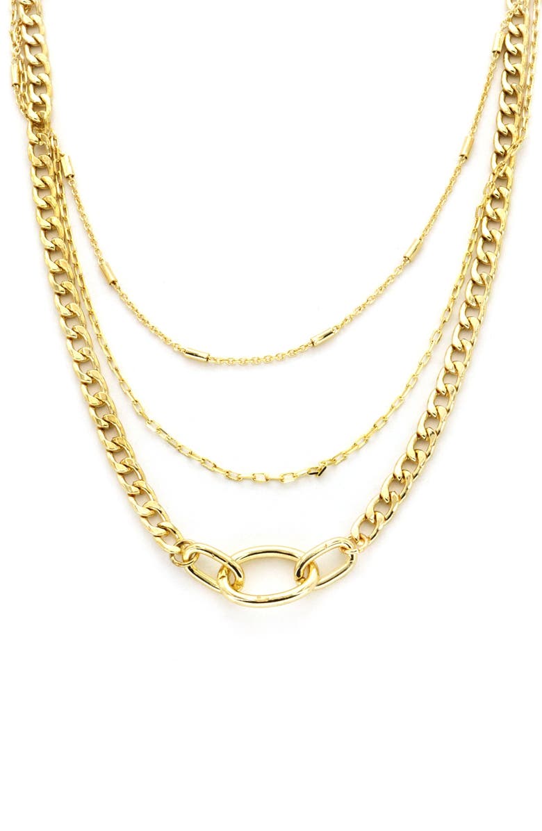 Panacea Layered Link Necklace, Main, color,