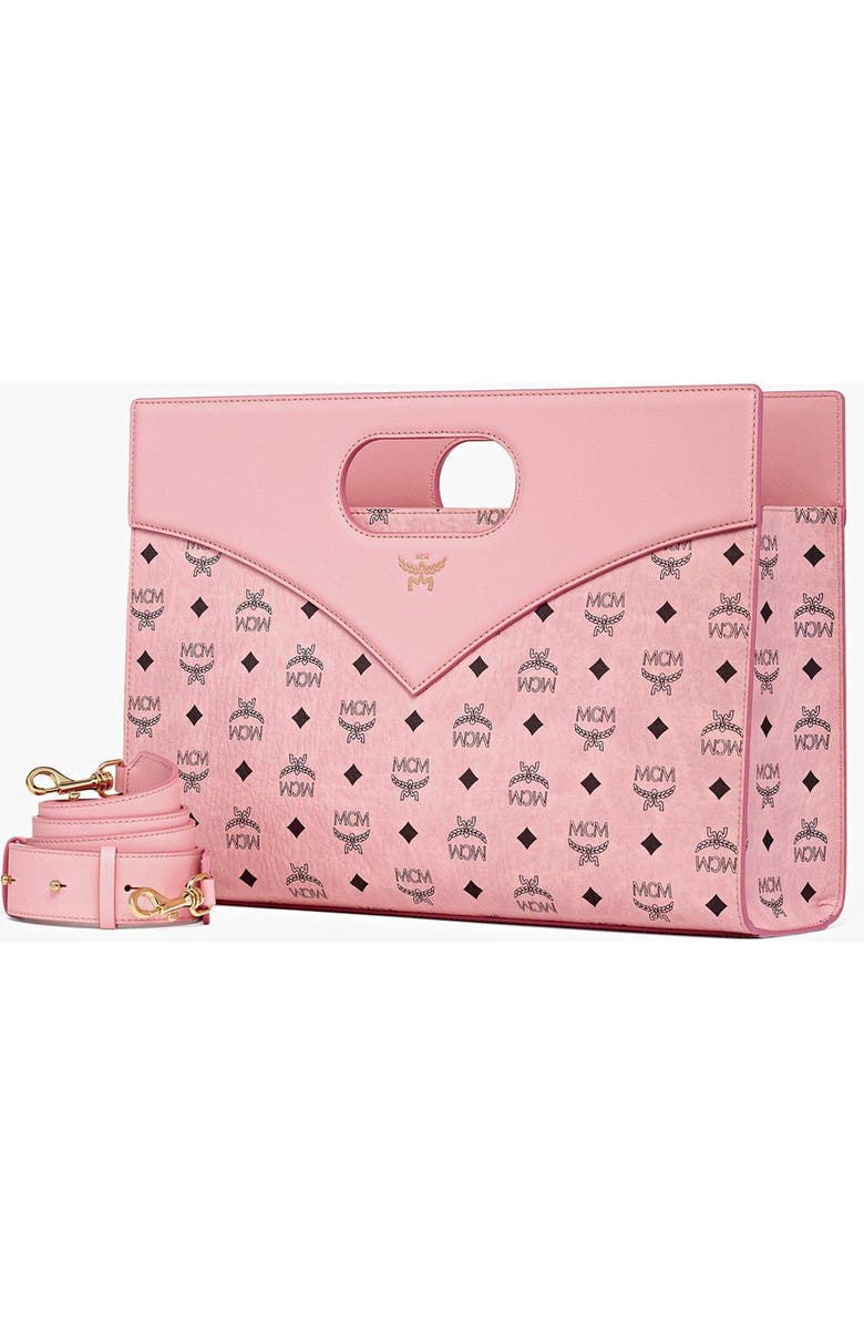 MCM Diamond Bag in Visetos Leather Mix, Alternate, color, Soft Pink