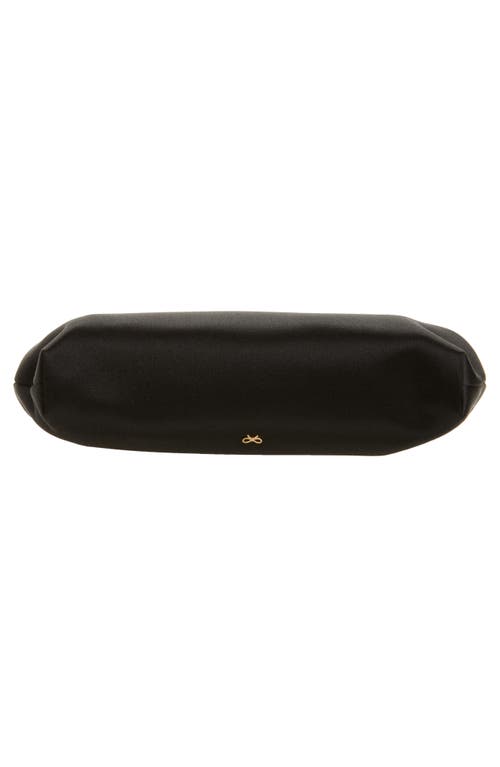 Shop Anya Hindmarch Maud Satin Clutch In Black