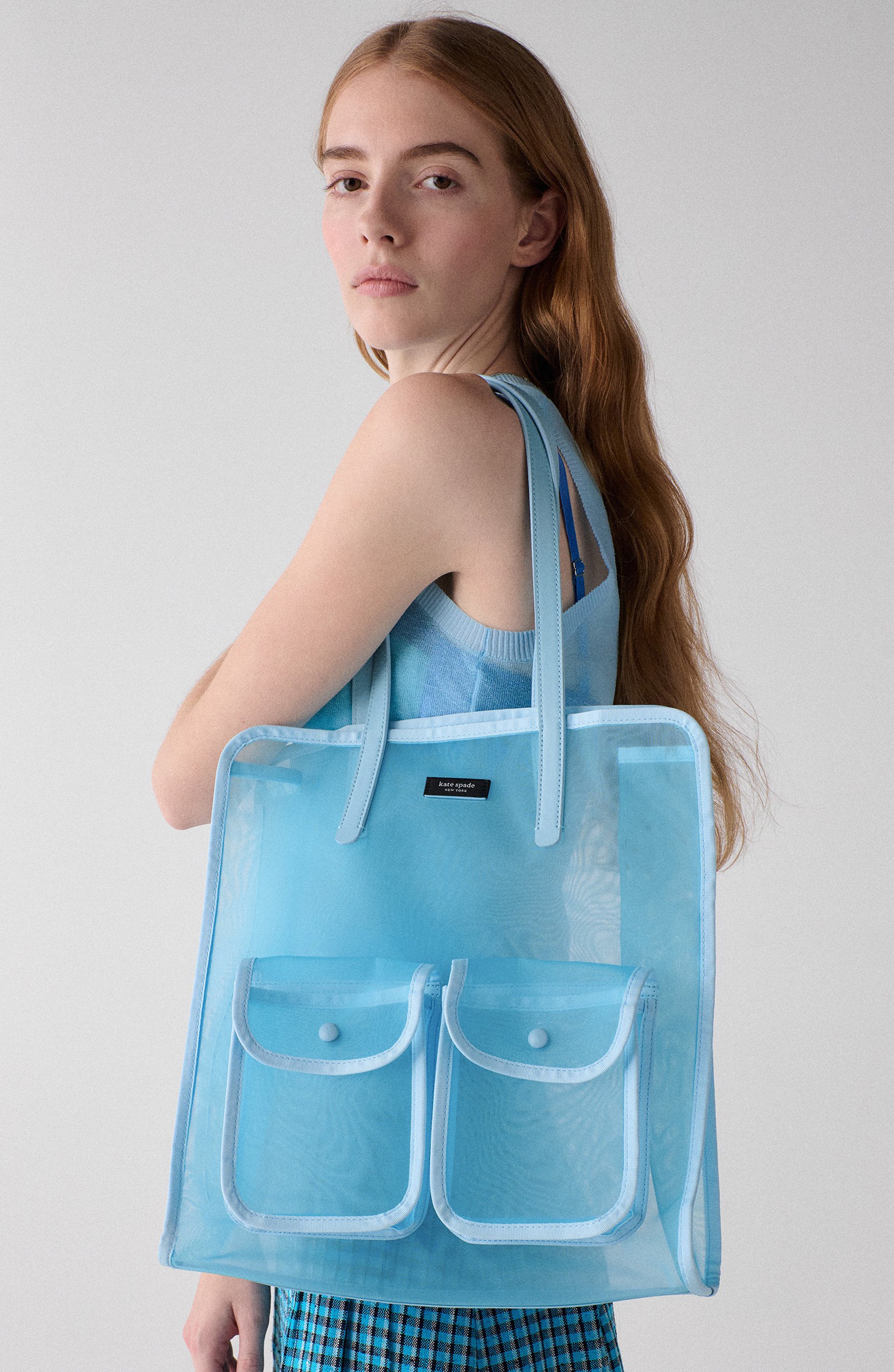 breezy mesh tote bag, Alternate, color, PRISTINE POOL