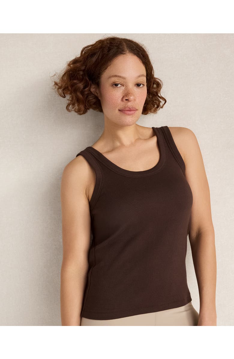 Haven Well Within Organic Cotton Scoop Neck Tank, Main, color, Coffee Bean