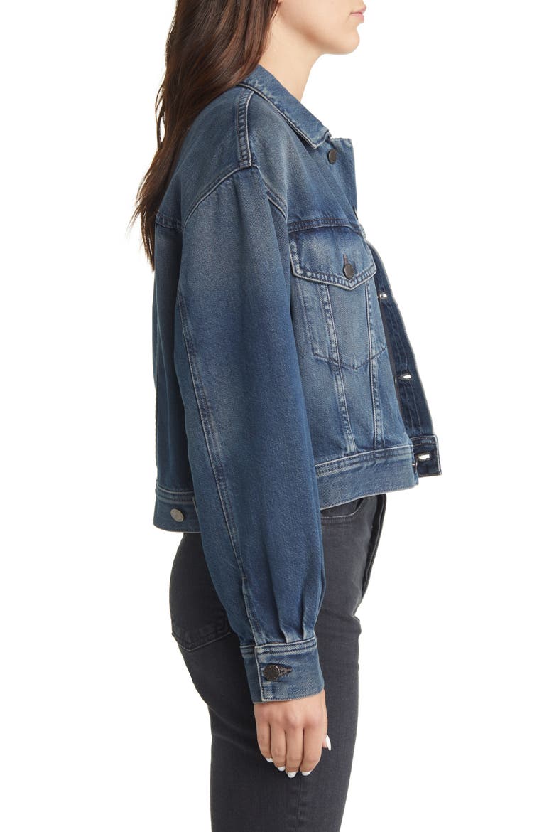 Mirah Denim Trucker Jacket, Alternate, color, KING STREET