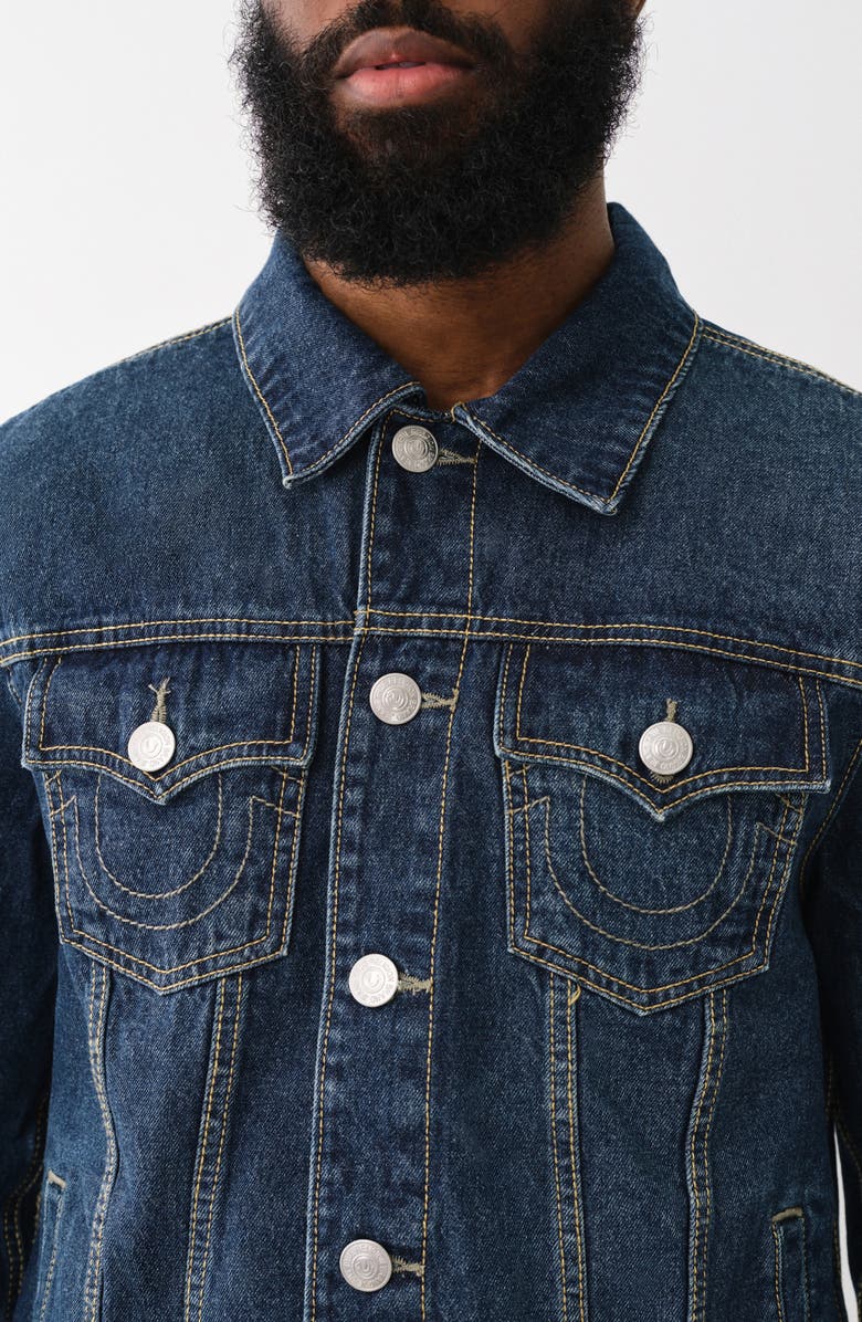 True Religion Brand Jeans Jesse Denim Trucker Jacket, Alternate, color, 