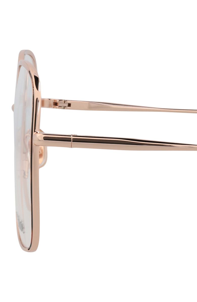 Chloé 55mm Square Optical Glasses, Alternate, color, Dark Gold Transparent
