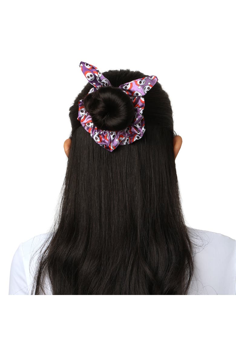 The Nightmare Before Christmas Hair Scrunchies 3-Piece Set Official License, Alternate, color, Purple