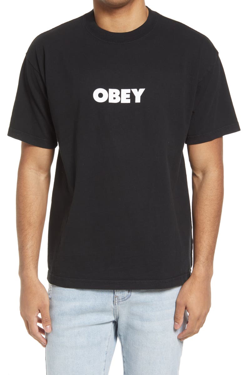 Obey Men's Cotton Graphic Logo Tee, Main, color,