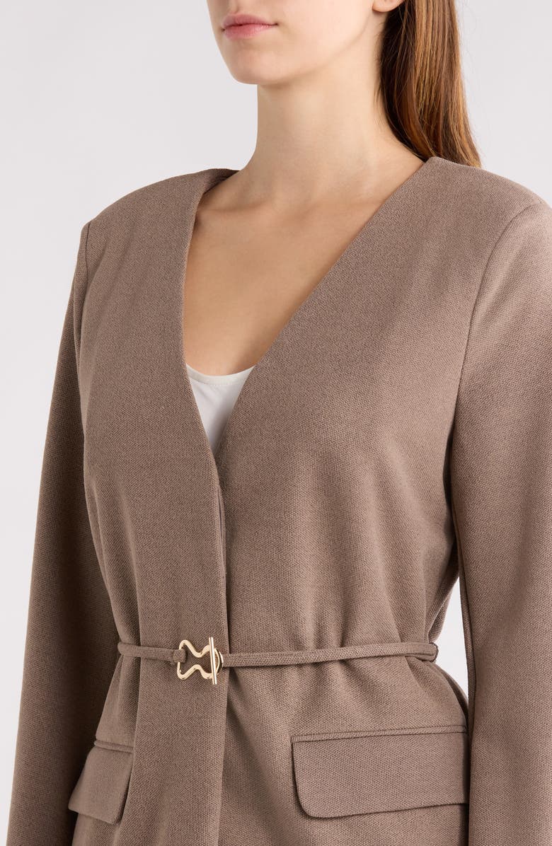 Vince Camuto Belted Jacket, Alternate, color, Brown