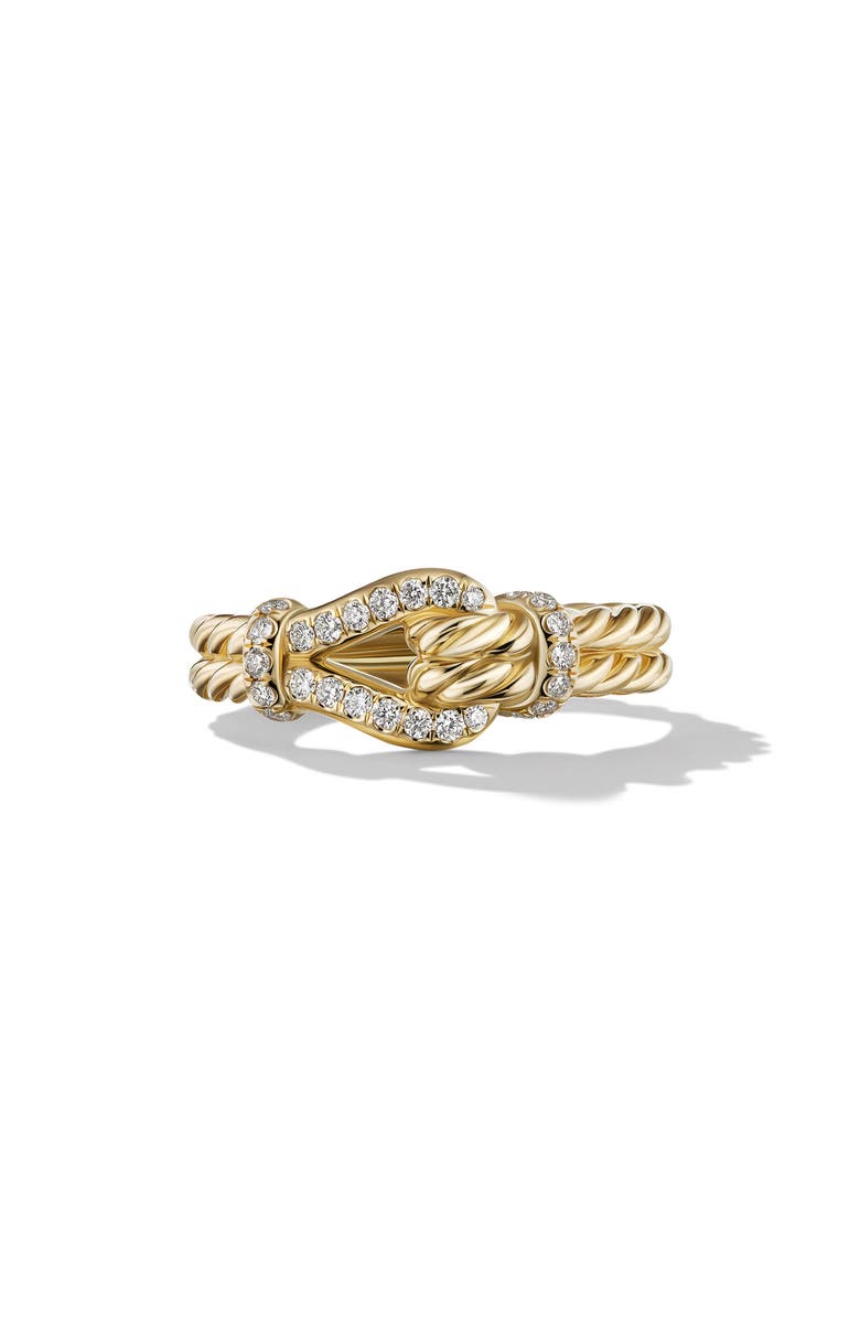 David Yurman Thoroughbred Loop Ring with Diamonds, Main, color,