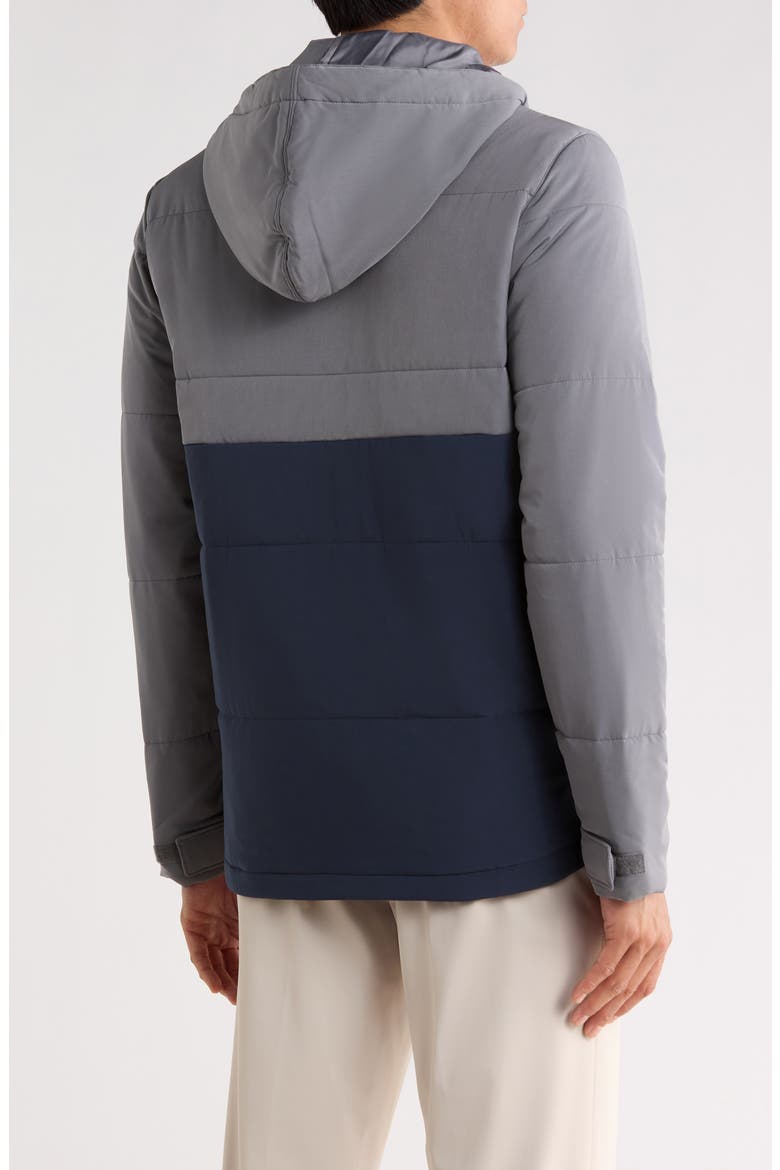 Torch Runner Colorblock Quilted Hooded Jacket, Alternate, color, TOTAL ECLIPSE