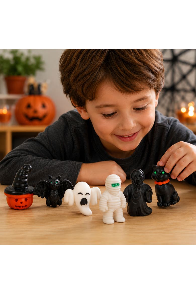 Hatching Halloween Egg Mystery Grow Toy Surprise Spooky Character for Kids, Alternate, color, Black/White/Orange