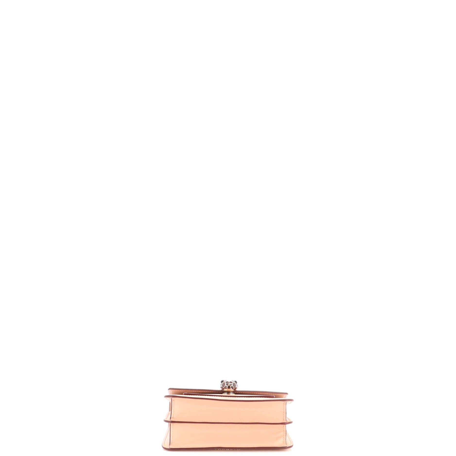 Serpenti Forever Shoulder Bag Leather Mini, Alternate, color, White