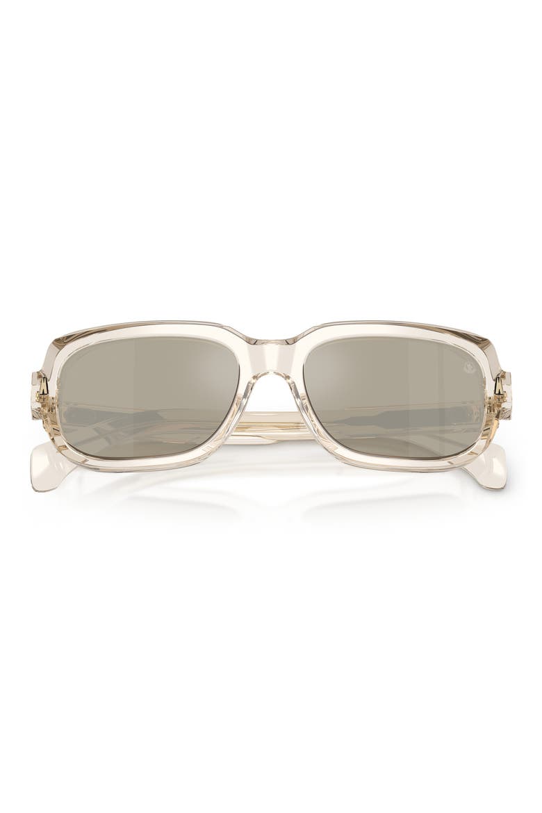 55mm Pillow Sunglasses, Alternate, color, TRANSPARENT BUTTER / BROWN