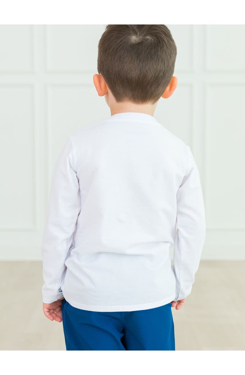 RuffleButts Boys Long Sleeve Basic Tee, Alternate, color, White