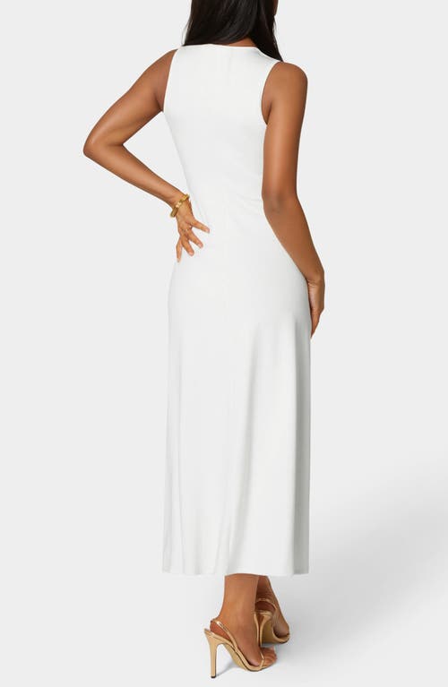 Bebe Ribbed A-line Maxi Tank Dress In Brown