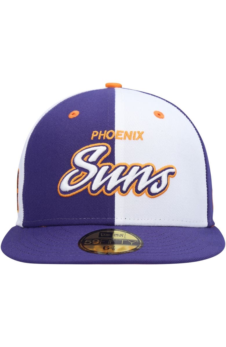 New Era Men's New Era Purple/White Phoenix Suns Script Pinwheel 59FIFTY Fitted Hat, Alternate, color, Purple