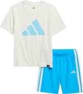 adidas Kids' Performance Graphic T-Shirt & Shorts Set