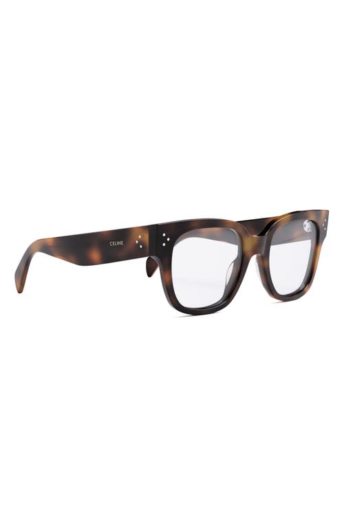 Celine Bold 3 Dots 53mm Butterfly Optical Sunglasses In Blonde Havana