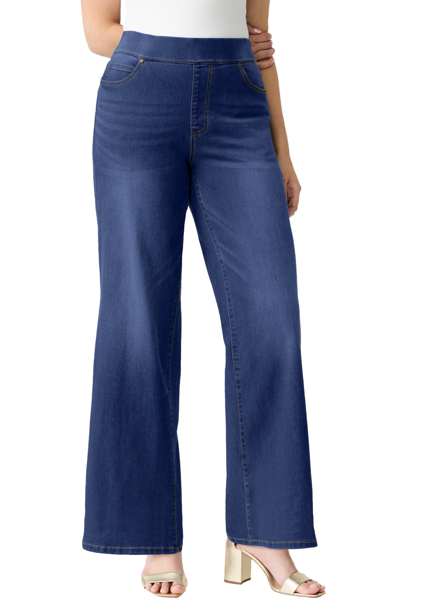 Plus Size 360&Deg; Stretch Wide Leg Jean - image 3