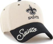 '47 Women's '47 Natural/Black New Orleans Saints Rope Script Clean Up Adjustable Hat
