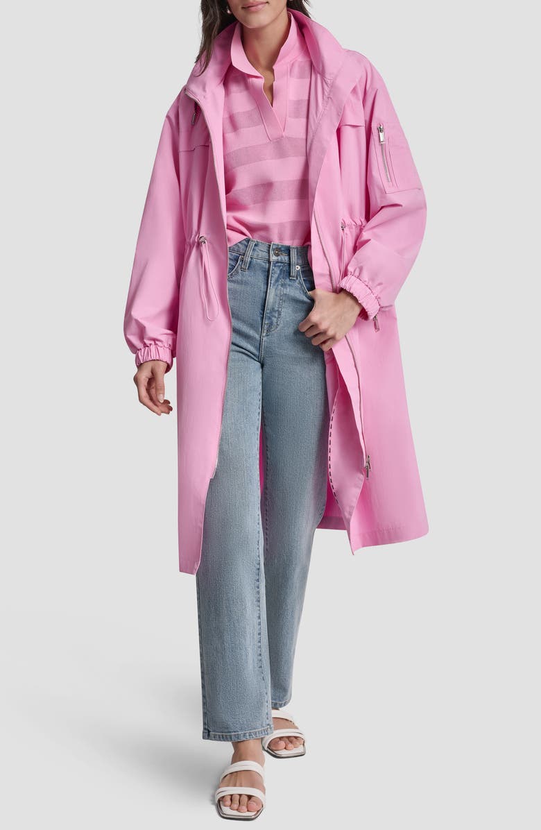 DKNY 1989 Logo Walker Anorak, Alternate, color, Bright Peony