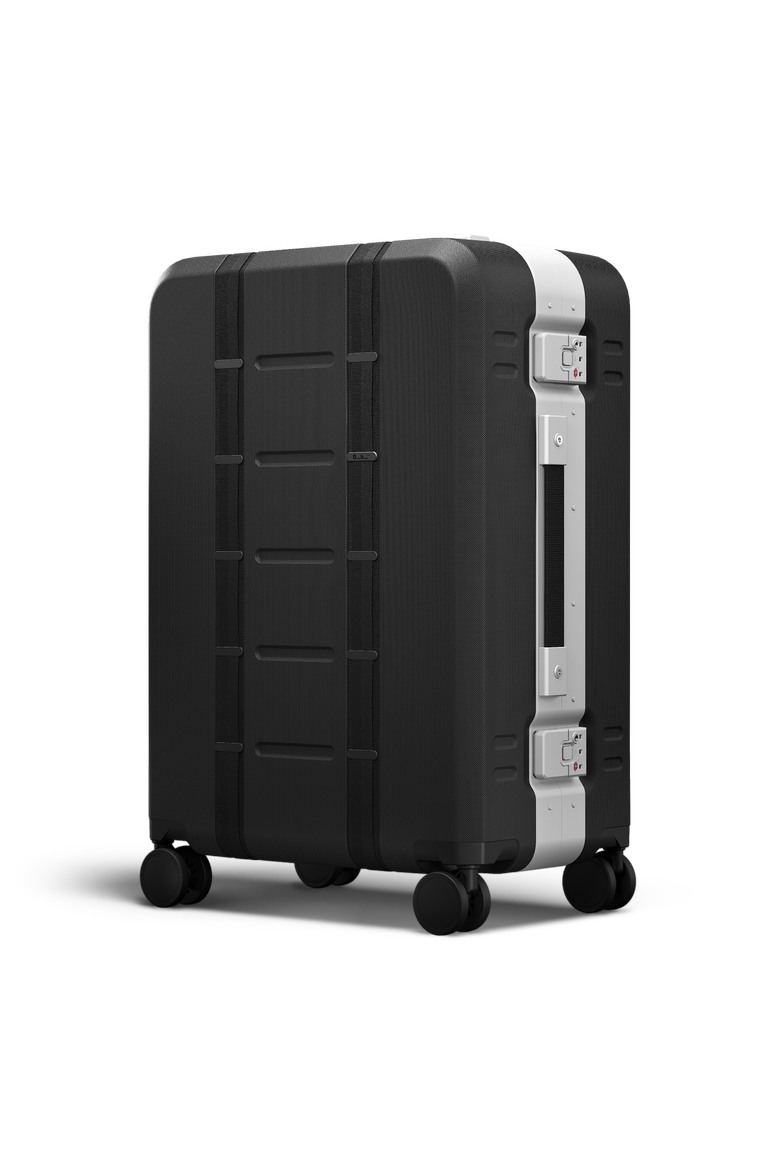 Ramverk Pro Hardside 25 Inch Checked Luggage Spinner with Buckle Closure, Main, color, Silver