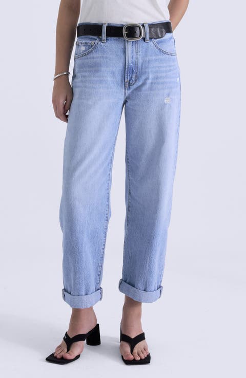 Donny Cuffed High Waist Boyfriend Jeans